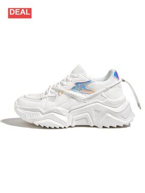 Platform Chunky Dad Sneakers Lace-Up Walking Shoes